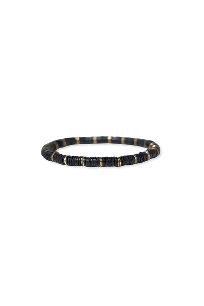 Thin Gold Stripe Sequin Stretch Bracelet