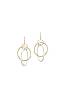 Three Interlocking Wire Rings Earring