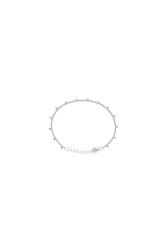Tiny Dot Chain Bracelet Silver