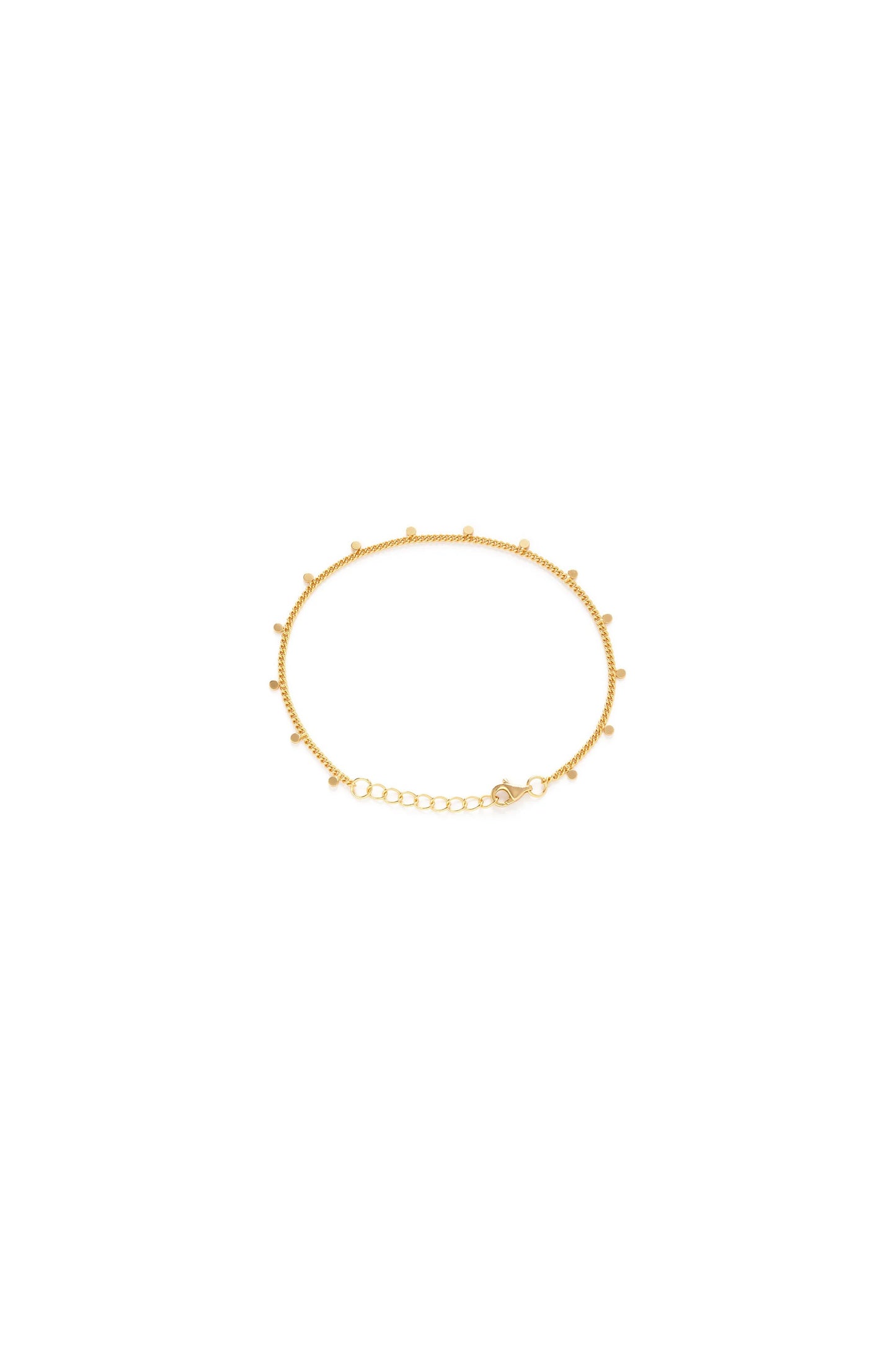 Tiny Dot Chain Bracelet Gold