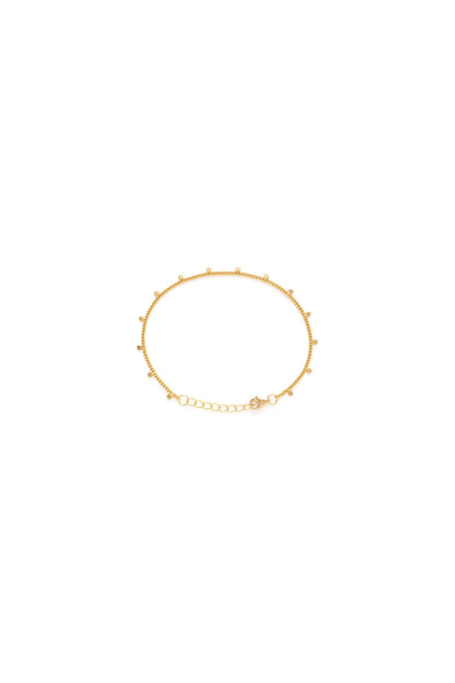 Tiny Dot Chain Bracelet Gold