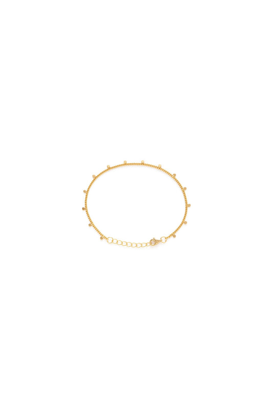 Tiny Dot Chain Bracelet Gold