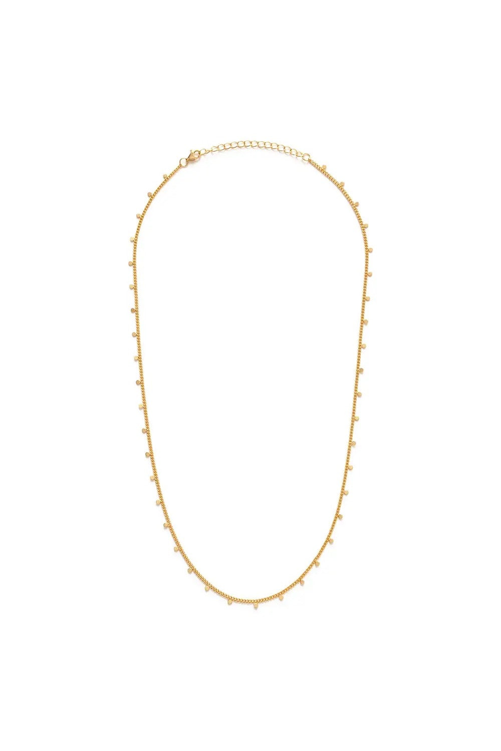 Tiny Dot Chain Necklace Gold