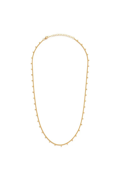 Tiny Dot Chain Necklace Gold