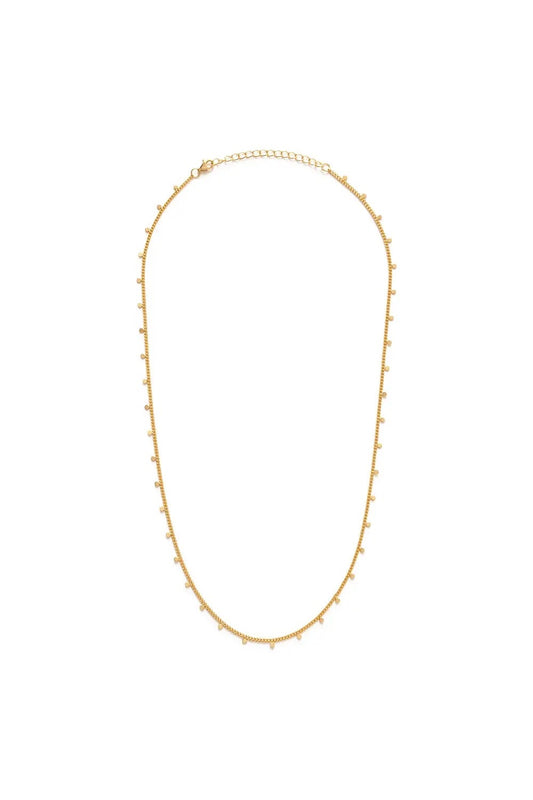 Tiny Dot Chain Necklace Gold