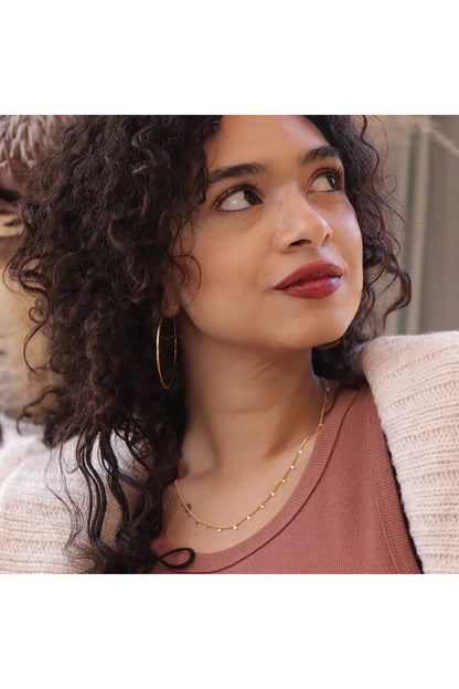 Tiny Dot Chain Necklace Gold
