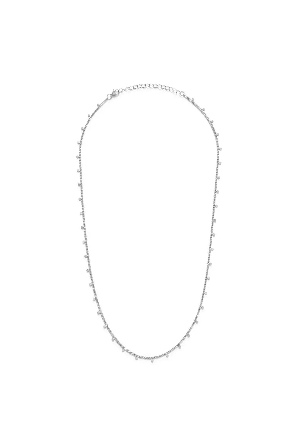 Tiny Dot Chain Necklace Silver