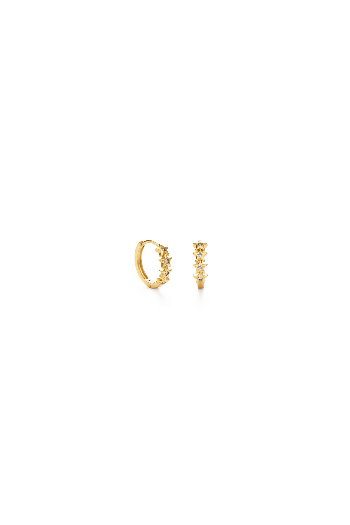 Tiny Stars 12mm Huggie Hoop