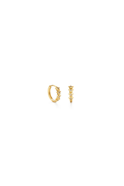 Tiny Stars 12mm Huggie Hoop