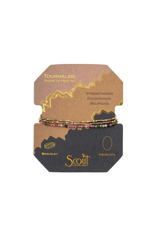 Delicate Stone Bracelet/Necklace Tourmaline