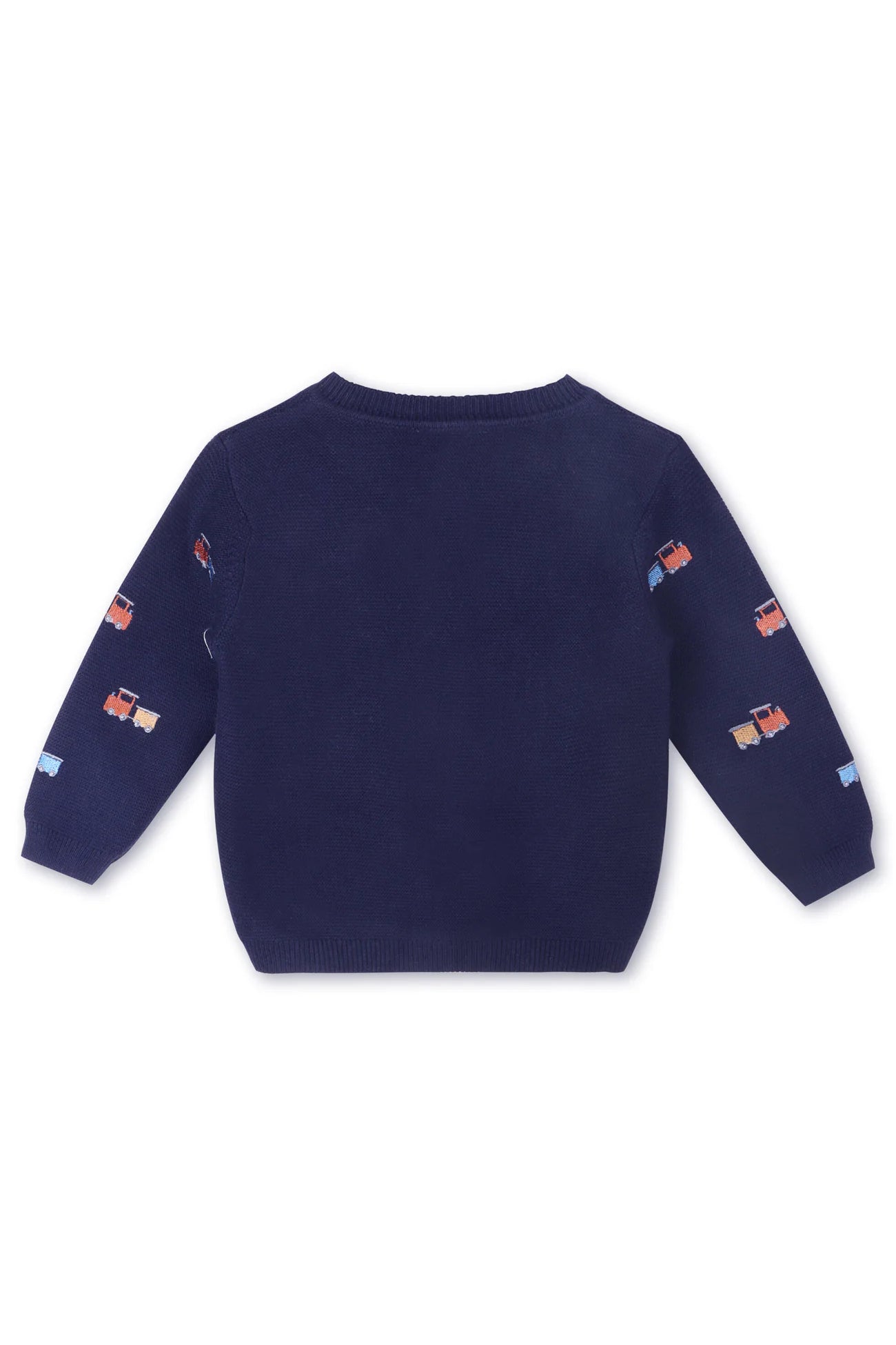Train Embroidered Baby Cardigan