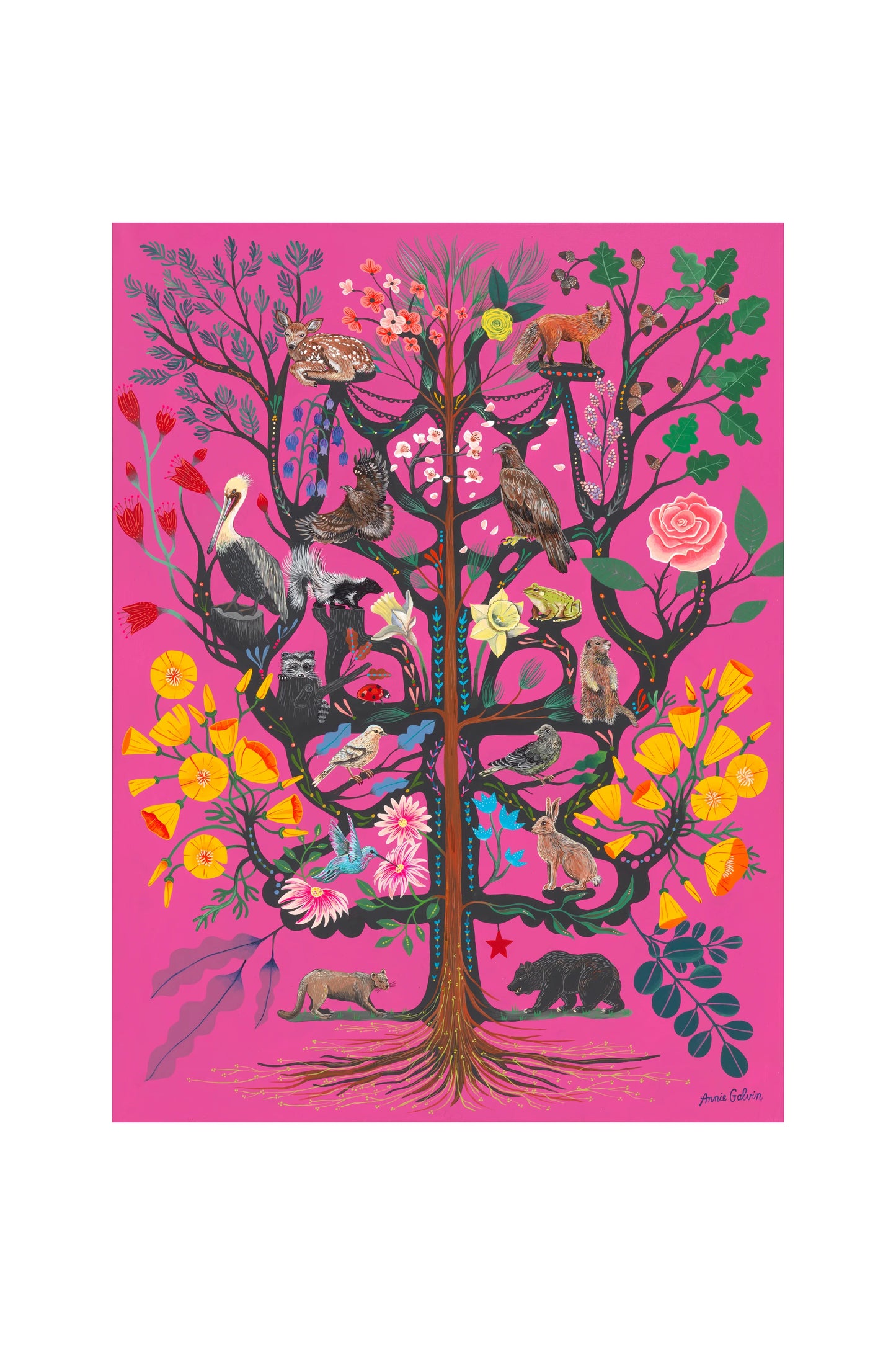 Tree of Life CDMX Pink 9 x 12 Print