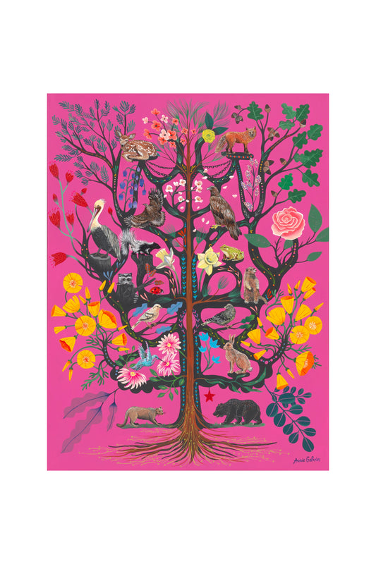 Tree of Life CDMX Pink 9 x 12 Print