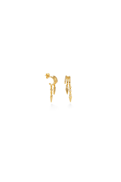 Triple Hoop Arrow Earring Stack