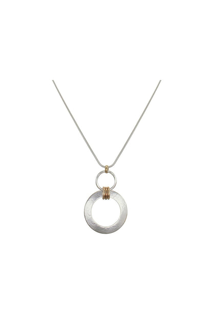 Triple Linked Rings Long Necklace