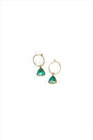 Turquoise Bermuda Triangle Mini Hoops