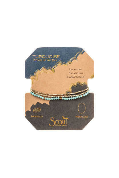 Delicate Stone Bracelet/Necklace Turquoise