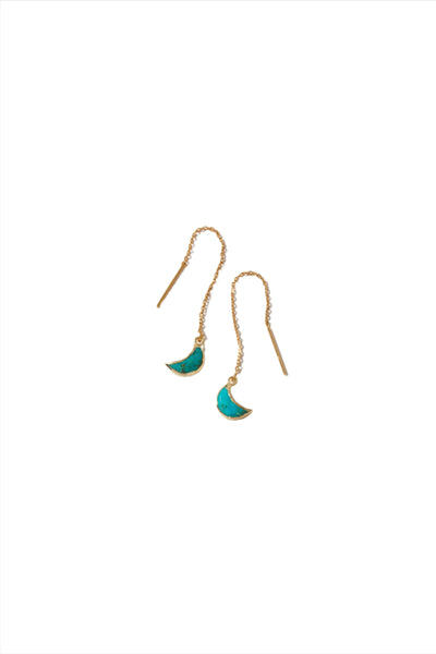 Turquoise Eclipse Threader Earrings