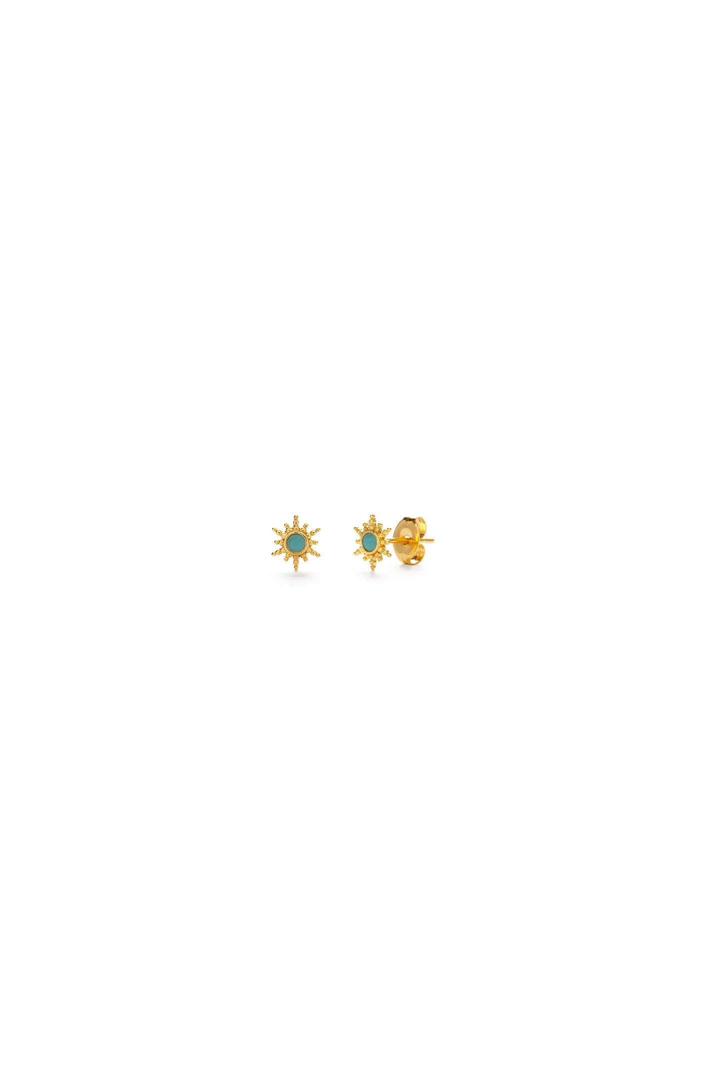 Turquoise Starburst Stud Earrings