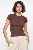 Maya Ribbed Knit Tee