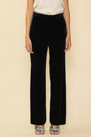 Black Velvet Wide Leg Pants