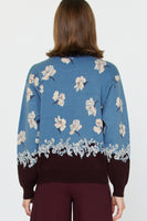 Victorian Floral Contrast Sweater