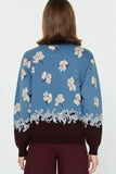 Victorian Floral Contrast Sweater