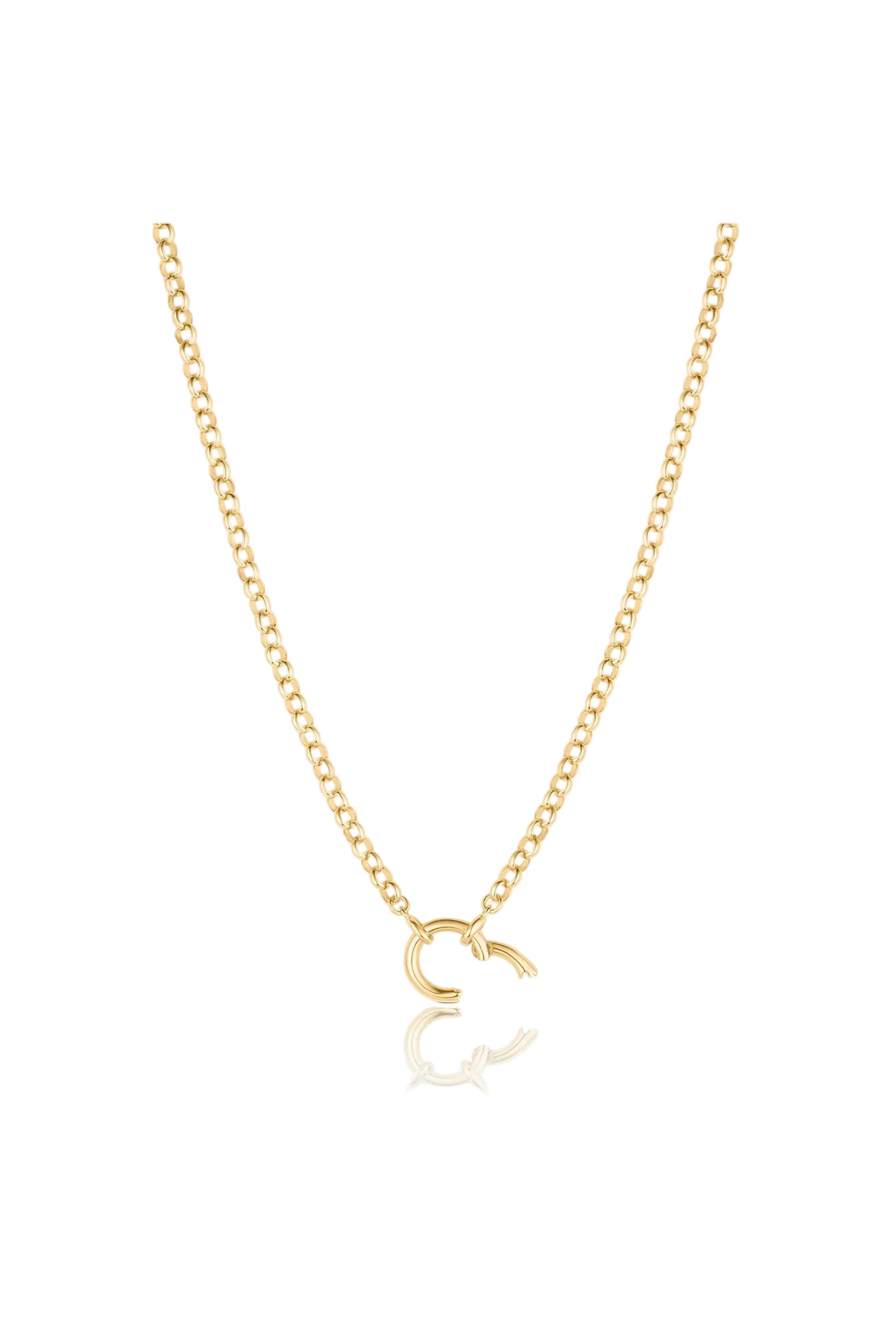 Vienna Rolo Charm Necklace Gold