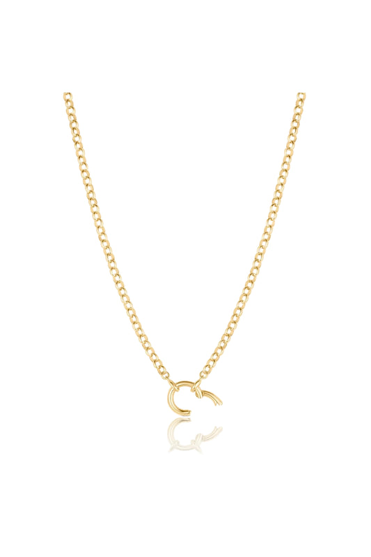 Vienna Rolo Charm Necklace Gold