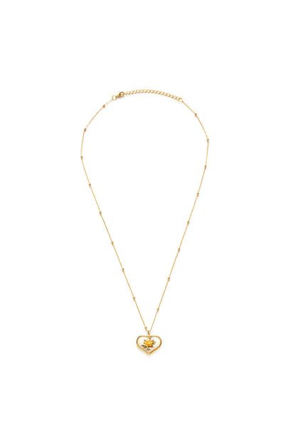 Vintage Heart Cameo Necklace