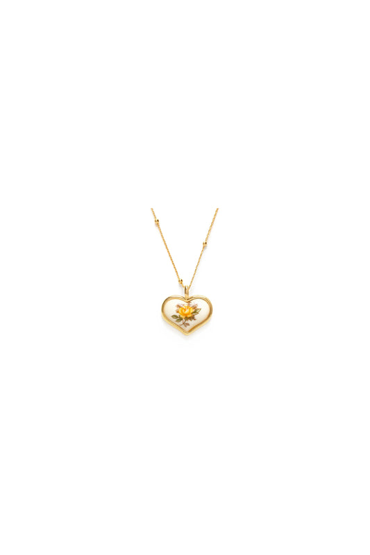 Vintage Heart Cameo Necklace