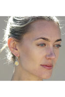 Vintage Silver Pavia Coin & Frame Dangle Earrings