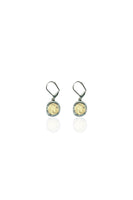 Vintage Silver Pavia Coin & Frame Dangle Earrings
