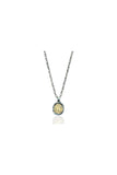 Vintage Silver Pavia Coin & Frame Necklace