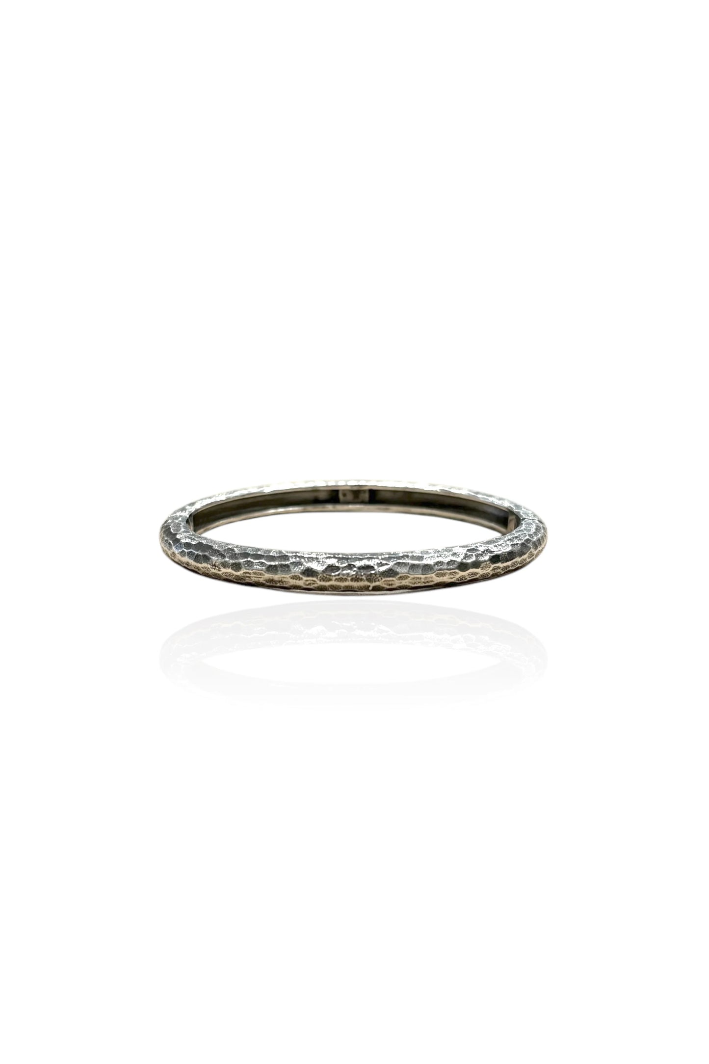 Vintage Silver Riva Hammered Bangle