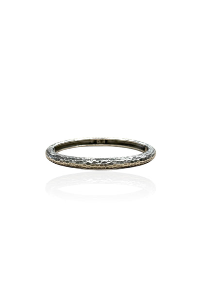 Vintage Silver Riva Hammered Bangle