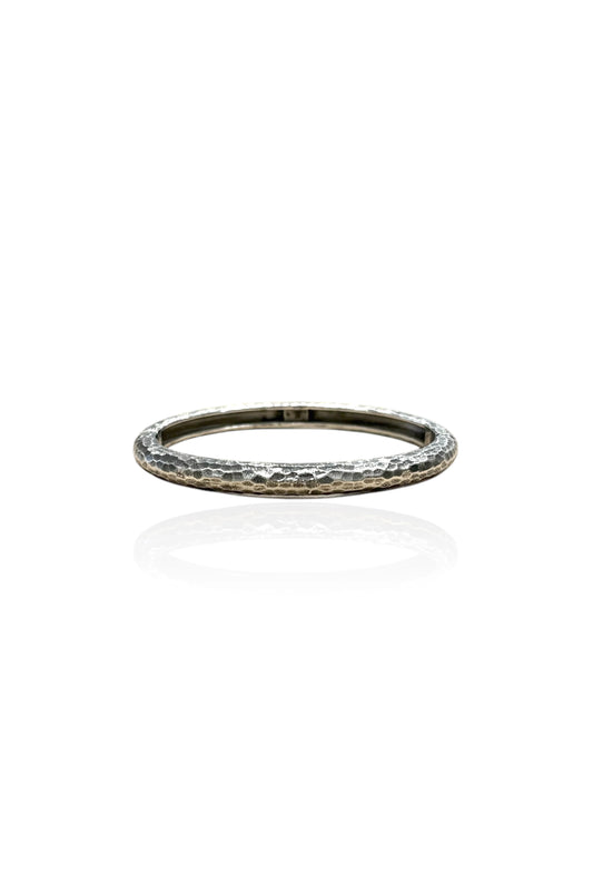 Vintage Silver Riva Hammered Bangle