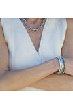 Vintage Silver Riva Hammered Bangle