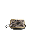 Vivie Kisslock Convertible Crossbody Wristlet Black