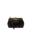 Vivie Kisslock Convertible Crossbody Wristlet Black