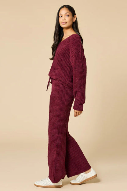 Waffle V-Neck Lounge Set