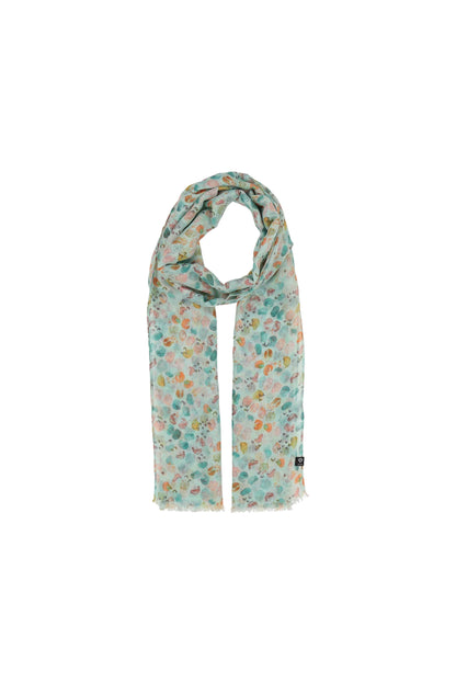 Watercolor Dots Scarf Powder Mint