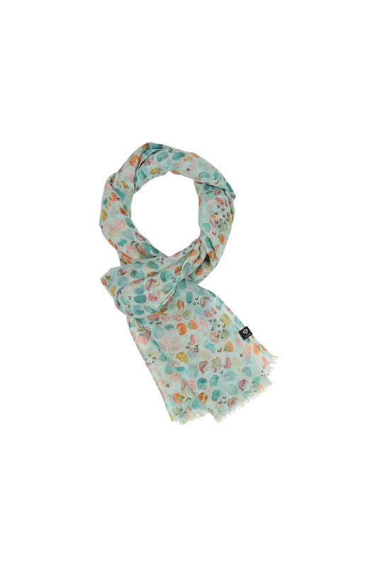 Watercolor Dots Scarf Powder Mint