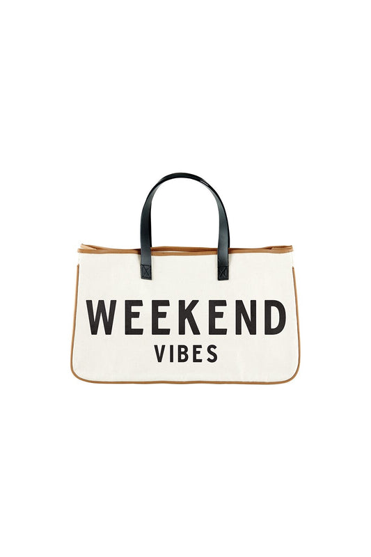 Weekend Vibes Canvas Tote