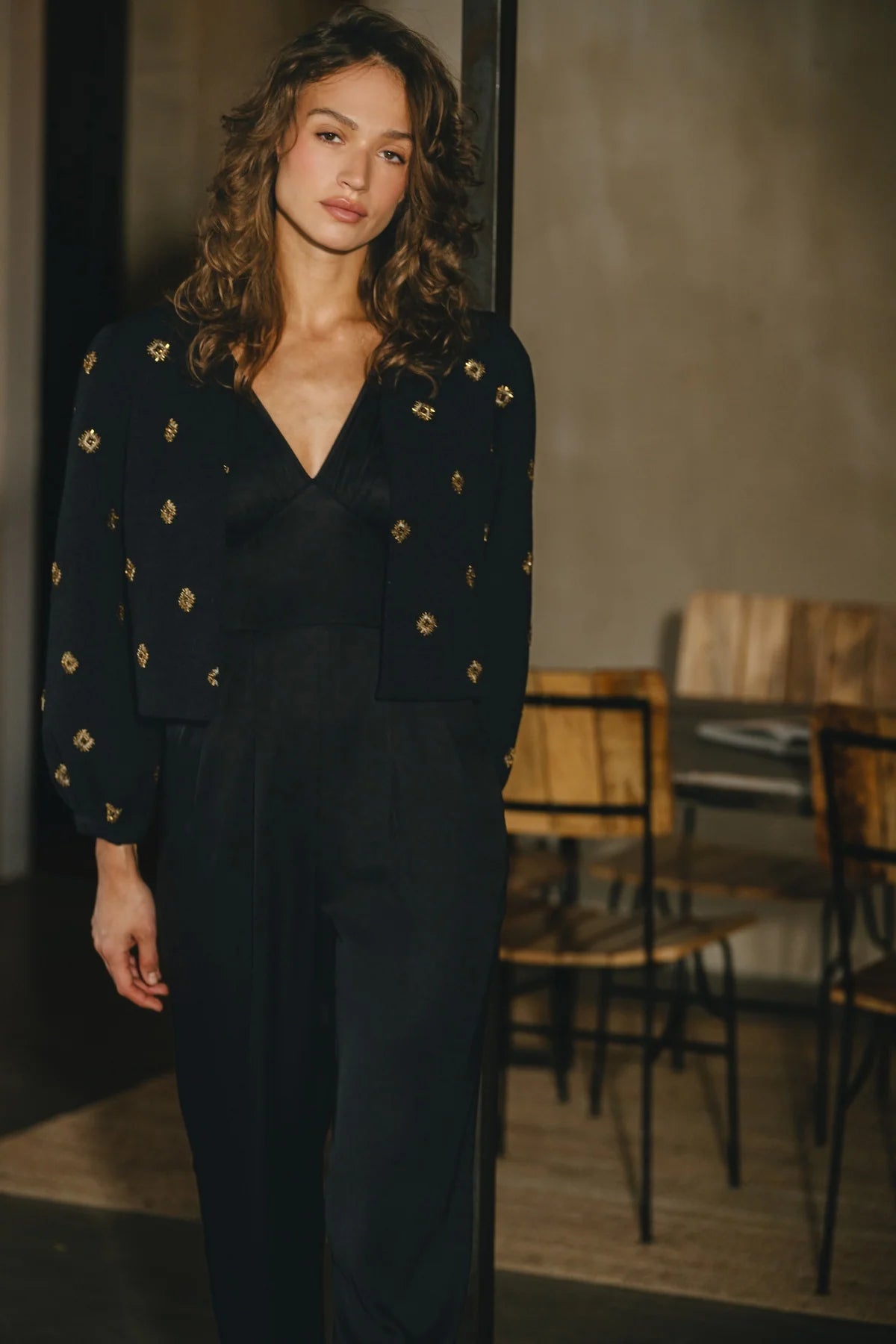 Clara Sequin Embroidered Jacket