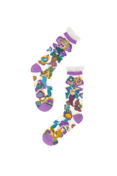 Whimsical Mermaid Ruffle Sheer Sock