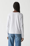 White Clarissa Long Sleeve Tee