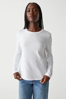 White Clarissa Long Sleeve Tee