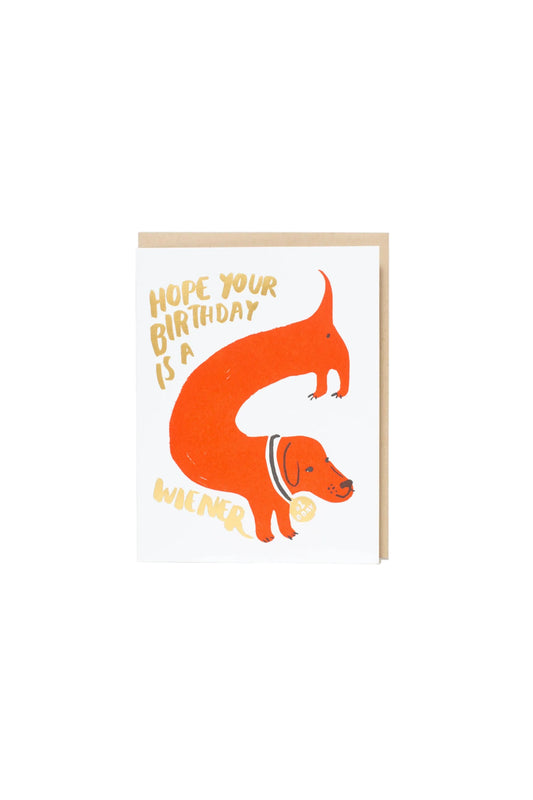 Wiener Dog Birthday Card