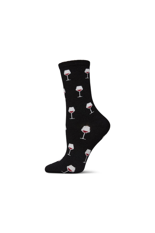 Wine Cashmere Blend Sock Black